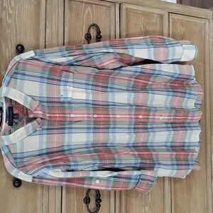 Tommy Hilfiger Plaid button down island madras 100% cotton